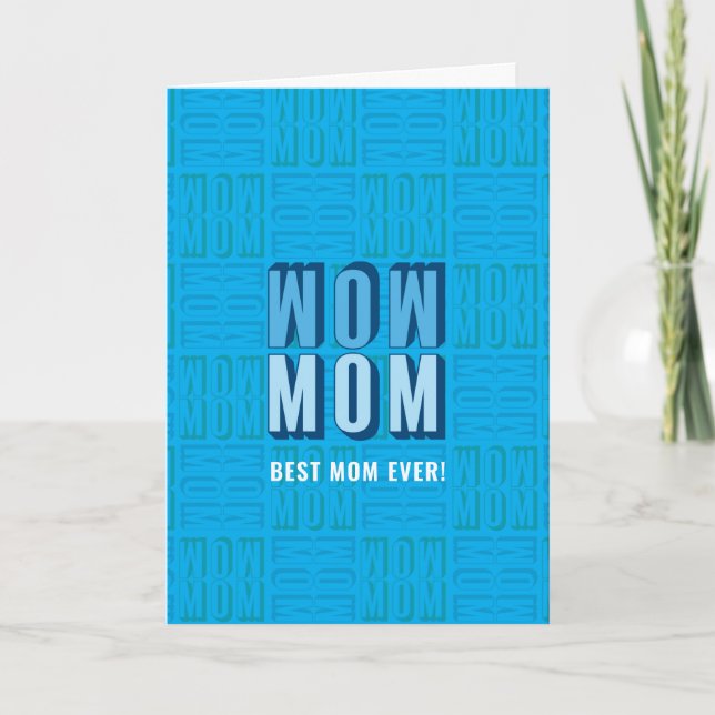 Best Mum Ever Block Letter Pattern Mother's Day Card (Front)
