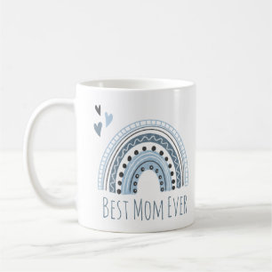 Best Mum Ever Blue Rainbow Coffee Mug