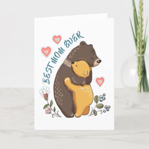 Best mum ever card, mother's day gift, love mummy holiday card
