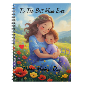 Best Mum Ever Cartoon Style Mother's Day Notebook