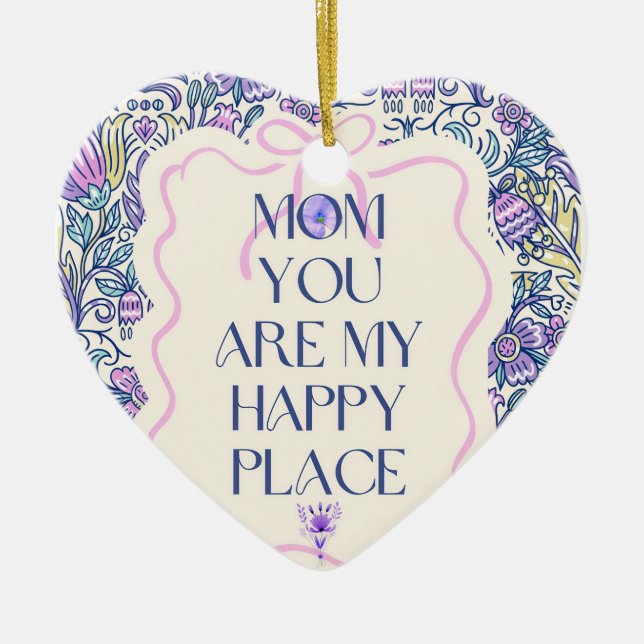 Best mum ever ceramic tree decoration (Front)