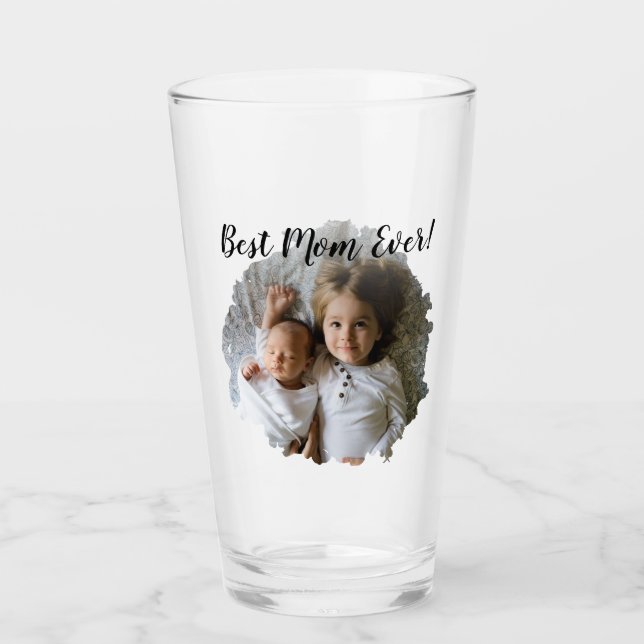 Best Mum Ever Children Photo Glass (Front)