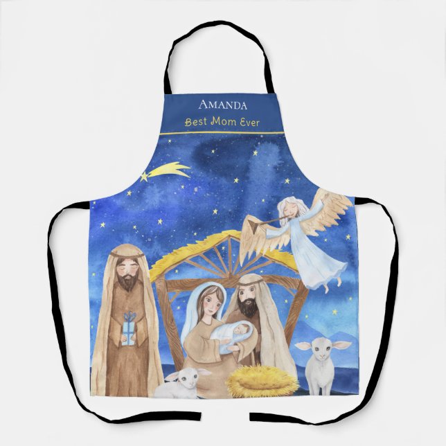 Best Mum Ever Christmas Nativity Apron (Front)