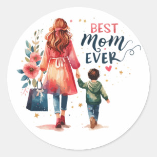 Best Mum Ever Classic Round Sticker