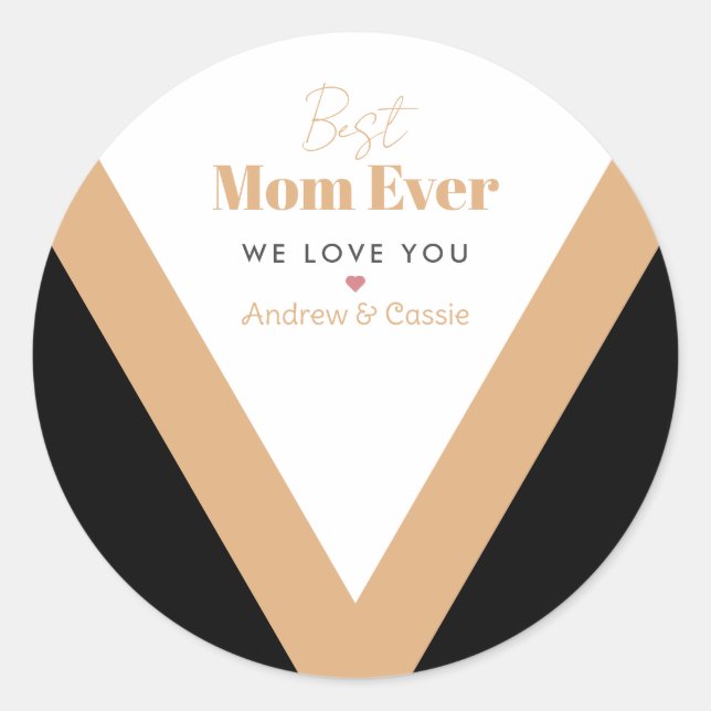 Best mum ever classic round sticker (Front)