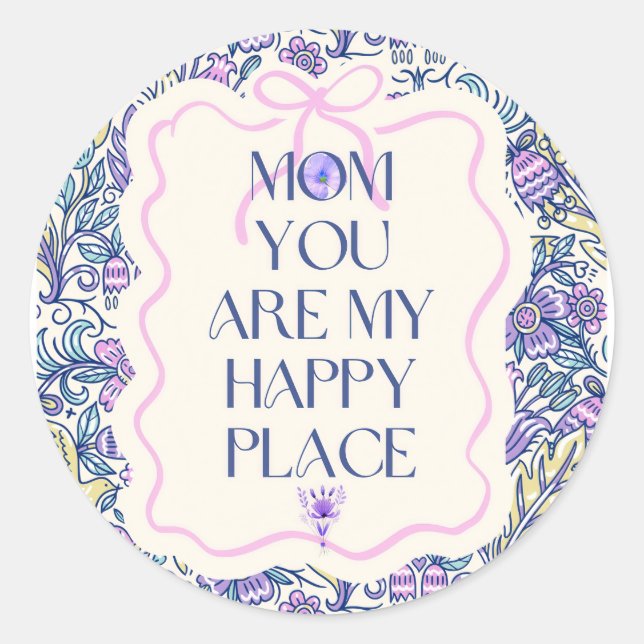 Best mum ever classic round sticker (Front)