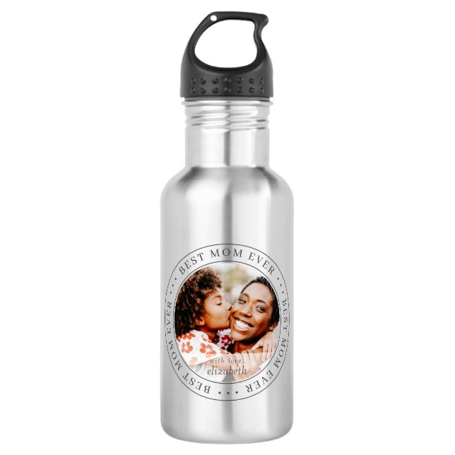 Best Mum Ever Classic Simple Photo 532 Ml Water Bottle (Front)
