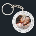 Best Mum Ever Classic Simple Photo Key Ring<br><div class="desc">This simple and classic design is composed of serif typography and add a custom photo.</div>