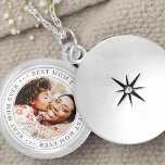 Best Mum Ever Classic Simple Photo Locket Necklace<br><div class="desc">This simple and classic design is composed of serif typography and add a custom photo.</div>