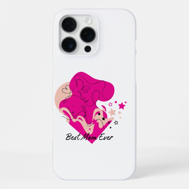 Best Mum Ever Colourful Design iPhone Case (Back)