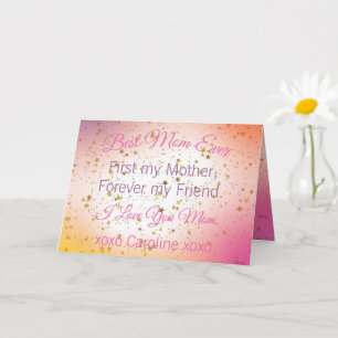 Best Mum Ever Colourful Elegant Modern Mothers Day Card