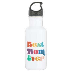 Best mum ever Colourful retro script Mother's day 532 Ml Water Bottle
