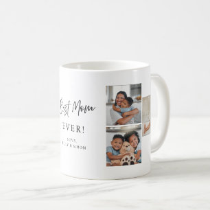 Best Mum Ever Custom 6 Picture Gallery Multi Photo Coffee Mug