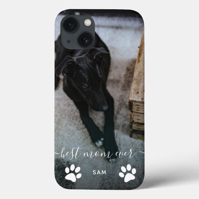 Best Mum Ever Custom Dog Photo Case-Mate iPhone Case (Back)
