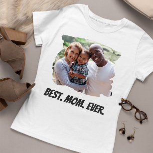 Best Mum Ever Custom Family Photo Mother's Day T-Shirt