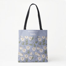 Best Mum Ever Custom Name Blue Botanical Floral