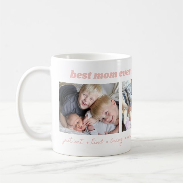 Best Mum Ever Custom Photo Coffee Mug (Left)