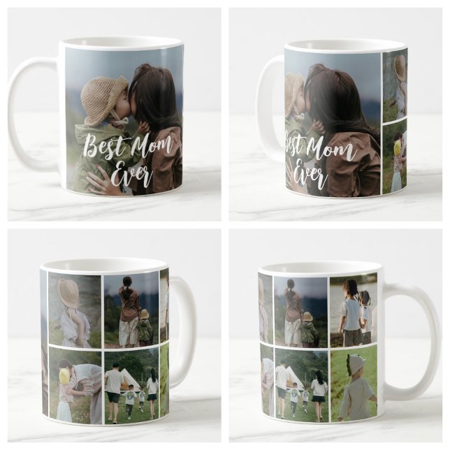 Best Mum Ever Custom Photo Collage Coffee Mug (Creator Uploaded)