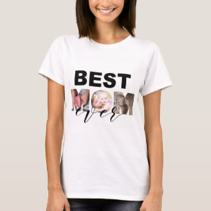 Best Mum Ever custom photo collage T-Shirt