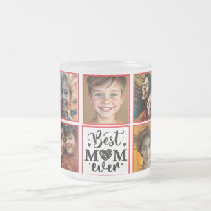 Best Mum Ever Custom Photo Frosted Glass Coffee Mug