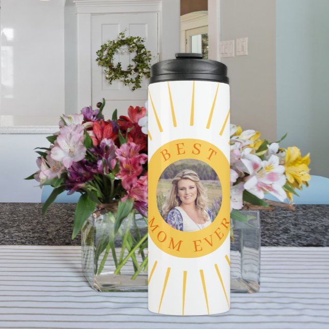 Best mum ever custom photo love you Mother's Day Thermal Tumbler (Creator Uploaded)