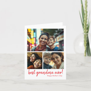 Best Mum Ever   Custom Photo Mother’s Day Thank You Card