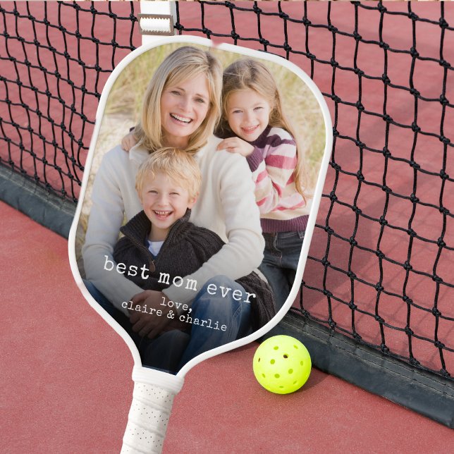 Best Mum Ever Custom Photo Pickleball Paddle (Creator Uploaded)