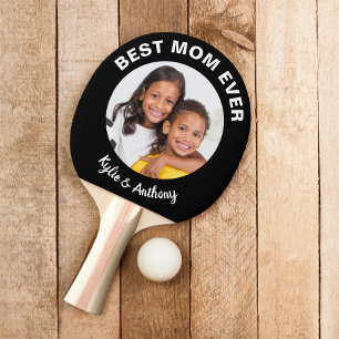 Best Mum Ever Custom Photo Ping Pong Paddle
