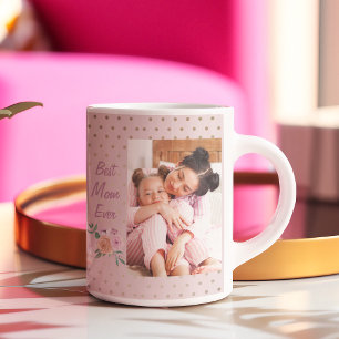 Best Mum Ever Custom Photo Pink Mother’s Day Gift Coffee Mug