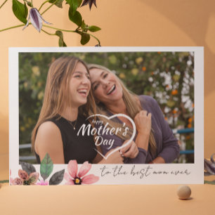 Best mum ever Custom Photo text Happy Mothers Day  Holiday Card