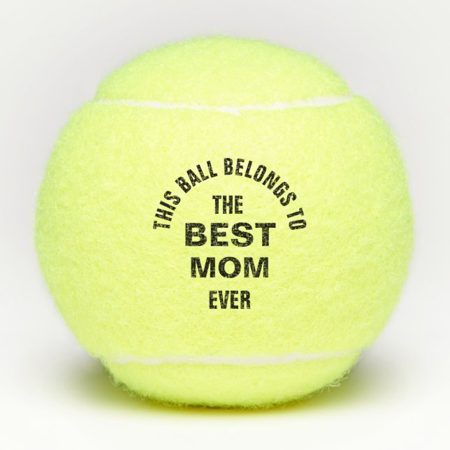 Best Mum Ever Custom Tennis Balls (Front)