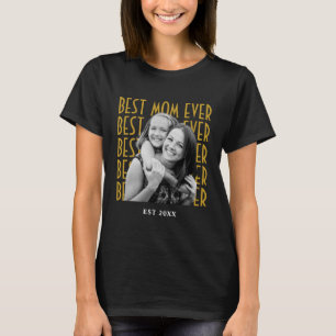 Best Mum Ever Custom Vintage Photo Mother's Day T-Shirt
