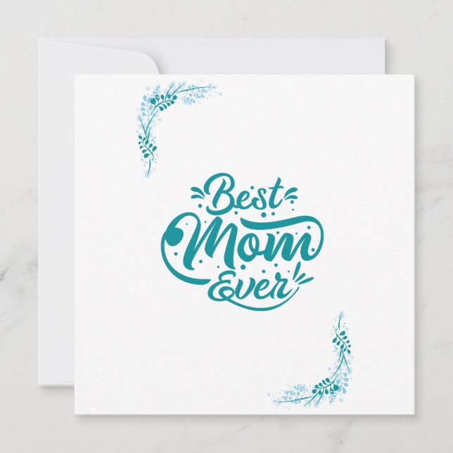 Best Mum Ever Custom- With Love & Names Card (Front)