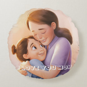 Best Mum Ever Customise Family Photo Round Cushion