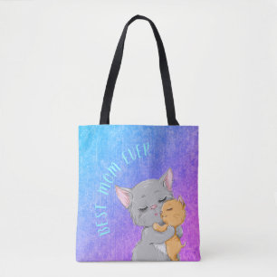 Best mum ever, cute Cats, bright mothers day gift Tote Bag