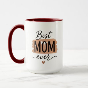 Best Mum Ever Cute Minimalist Typography Mug