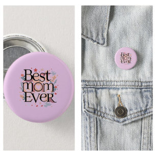 Best Mum Ever Cute Modern Mother 3 Cm Round Badge