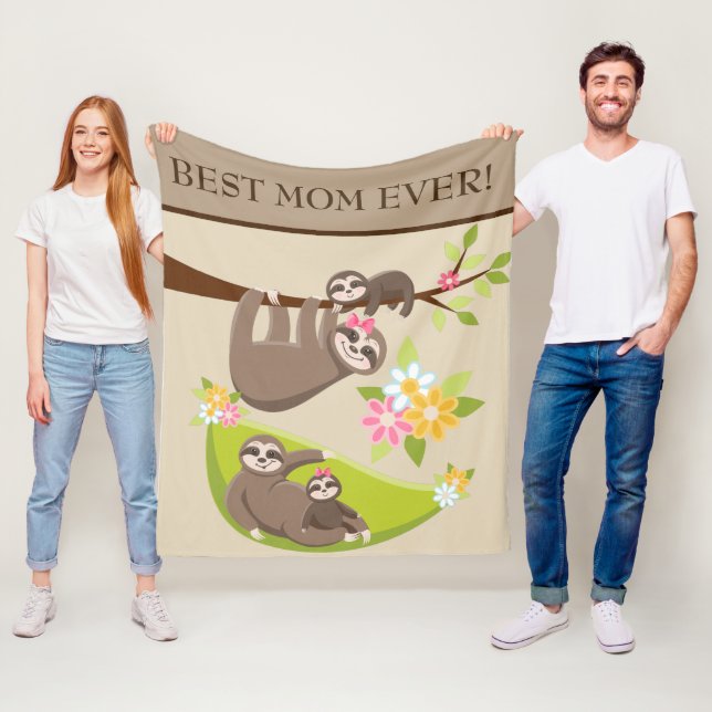 Best Mum ever cute sloth blanket (In Situ)