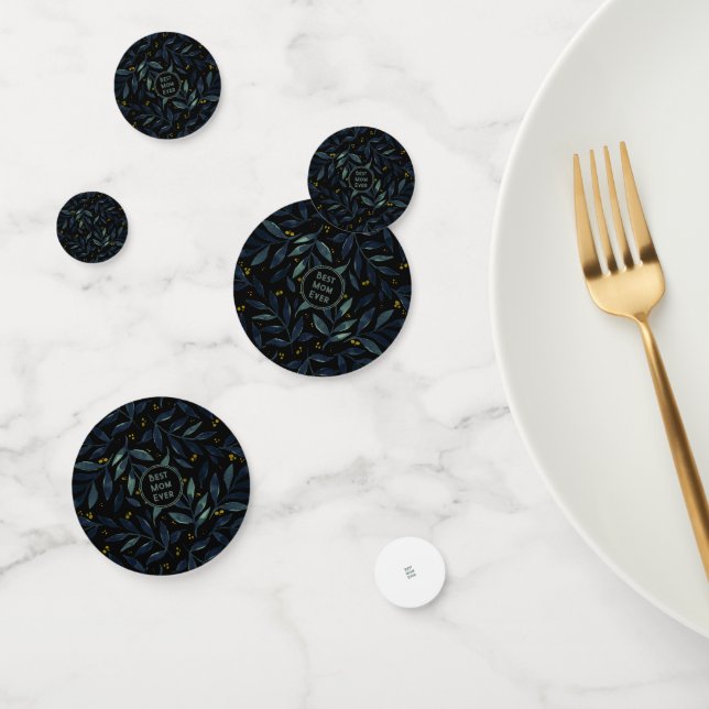 Best mum ever elegant floral branches confetti (Group)