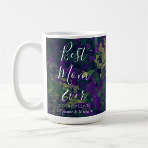 Best Mum Ever Elegant Garden Floral Hand Painted Coffee Mug