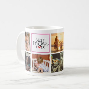 Best mum ever family memories photo collage coffee mug