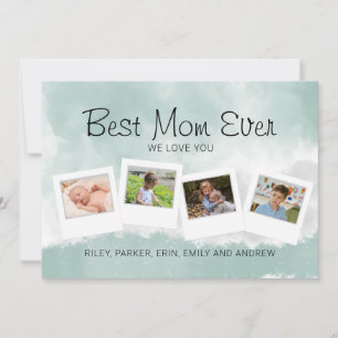 Best Mum Ever Family Photo Mothers Day Card