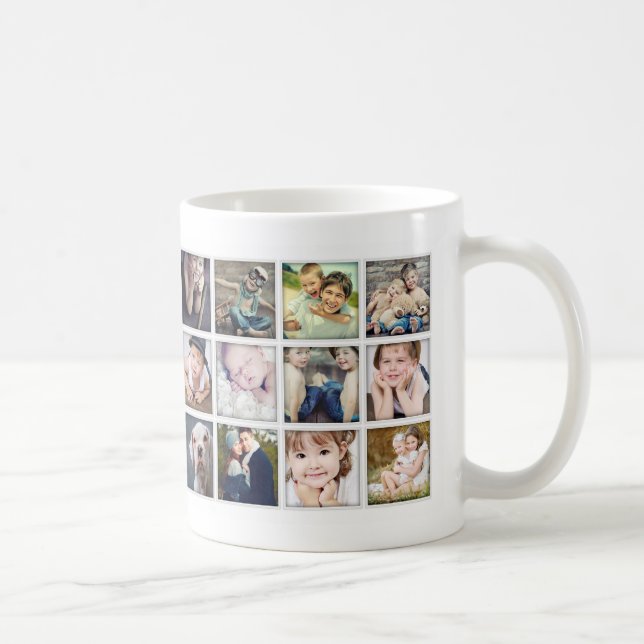 Best Mum Ever Family Portrait Photo Collage Coffee Mug (Right)