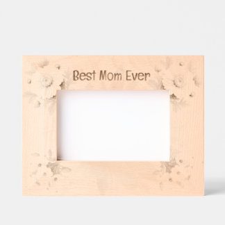 Best Mum Ever | Floral Borders Etched Frames