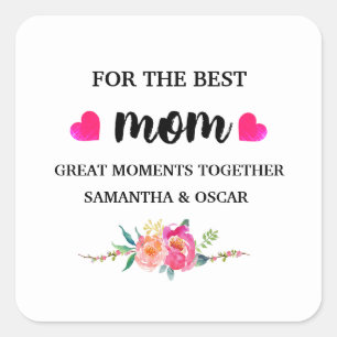 Best Mum Ever   Floral Candle Label Gift 
