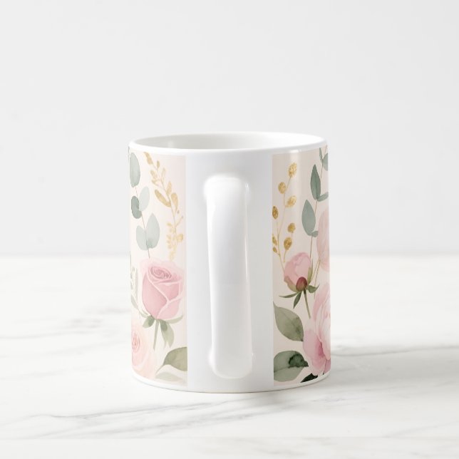 Best Mum Ever Floral Gift Design Coffee Mug (Handle)