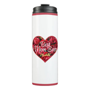Best Mum Ever Floral Modern Mothers Day Thermal Tumbler