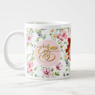 Best Mum Ever Floral Photo Mother's Day Mug