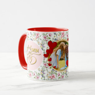 Best Mum Ever Floral Photo Mother's Day Mug