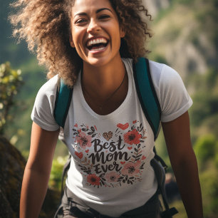 Best Mum Ever Floral T-Shirt